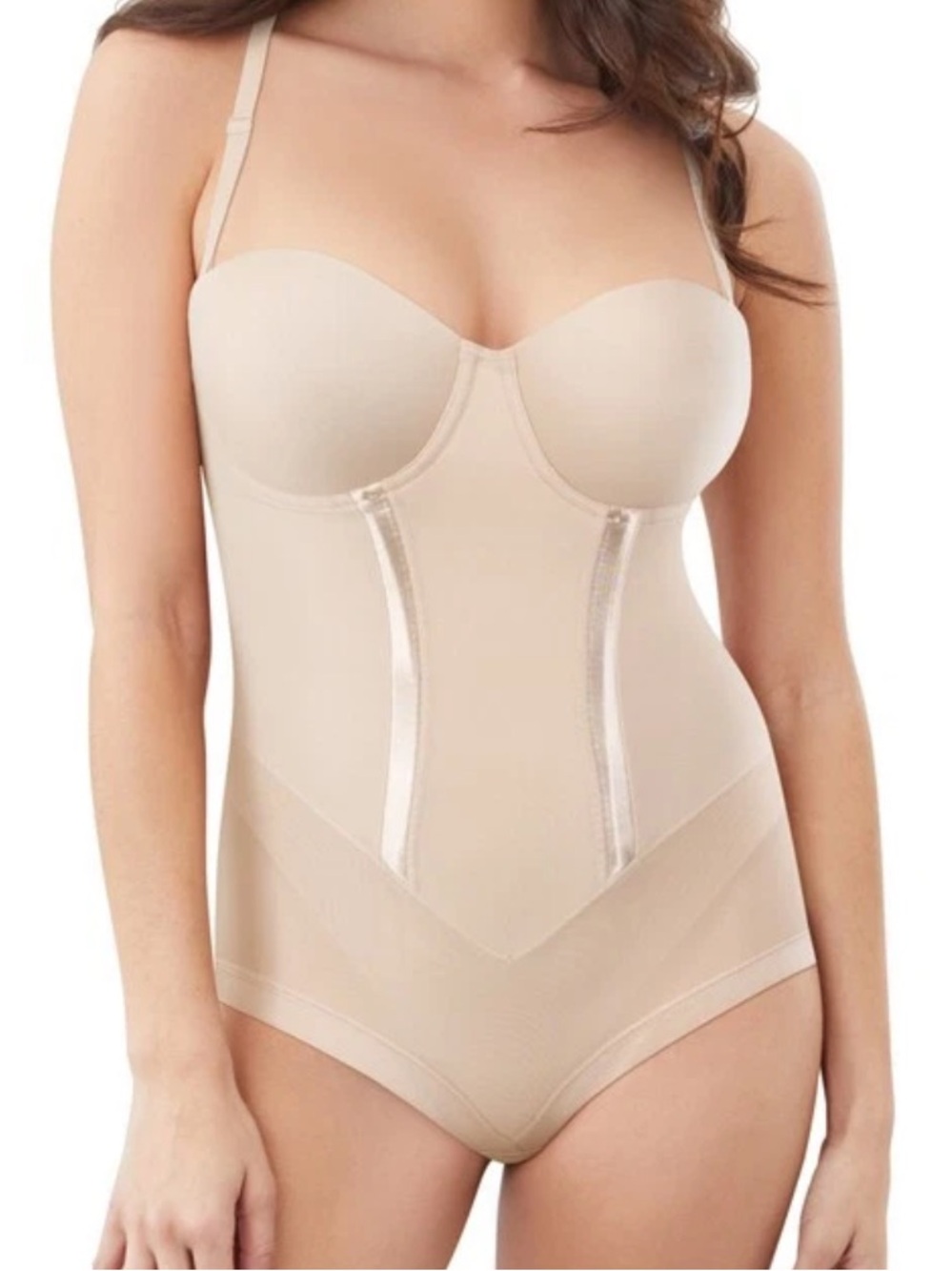 NEW Ultra-Firm Convertible Body Shaper With Built-In Underwire Bra 38D $68